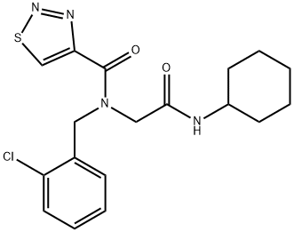 1,2,3-Thiadiazole-4-carboxamide,N-[(2-chlorophenyl)methyl]-N-[2-(cyclohexylamino)-2-oxoethyl]-(9CI) Struktur