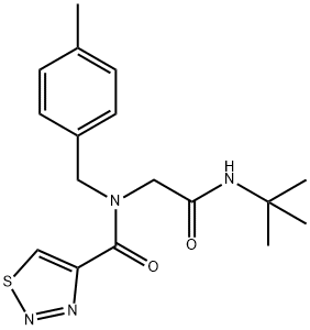 1,2,3-Thiadiazole-4-carboxamide,N-[2-[(1,1-dimethylethyl)amino]-2-oxoethyl]-N-[(4-methylphenyl)methyl]-(9CI) Struktur