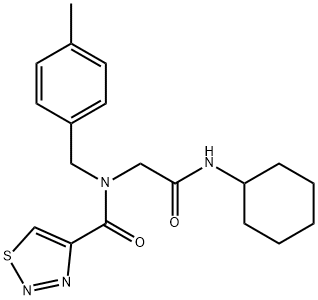 1,2,3-Thiadiazole-4-carboxamide,N-[2-(cyclohexylamino)-2-oxoethyl]-N-[(4-methylphenyl)methyl]-(9CI) Struktur