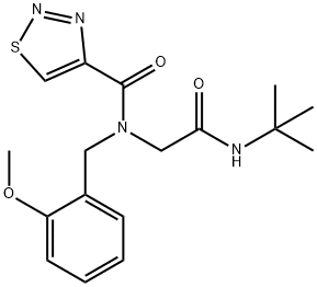 1,2,3-Thiadiazole-4-carboxamide,N-[2-[(1,1-dimethylethyl)amino]-2-oxoethyl]-N-[(2-methoxyphenyl)methyl]-(9CI) Struktur