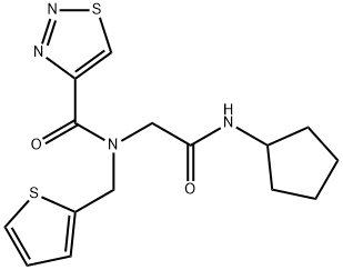 1,2,3-Thiadiazole-4-carboxamide,N-[2-(cyclopentylamino)-2-oxoethyl]-N-(2-thienylmethyl)-(9CI) Struktur