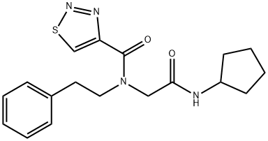 1,2,3-Thiadiazole-4-carboxamide,N-[2-(cyclopentylamino)-2-oxoethyl]-N-(2-phenylethyl)-(9CI) Struktur