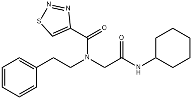 1,2,3-Thiadiazole-4-carboxamide,N-[2-(cyclohexylamino)-2-oxoethyl]-N-(2-phenylethyl)-(9CI) Struktur