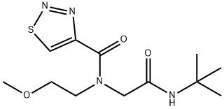 1,2,3-Thiadiazole-4-carboxamide,N-[2-[(1,1-dimethylethyl)amino]-2-oxoethyl]-N-(2-methoxyethyl)-(9CI) Struktur