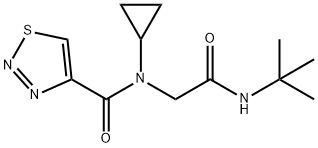 1,2,3-Thiadiazole-4-carboxamide,N-cyclopropyl-N-[2-[(1,1-dimethylethyl)amino]-2-oxoethyl]-(9CI) Struktur