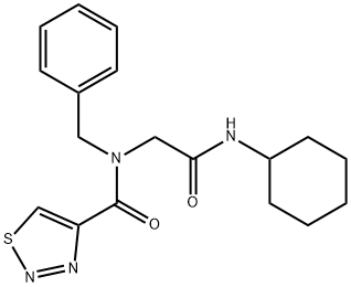 1,2,3-Thiadiazole-4-carboxamide,N-[2-(cyclohexylamino)-2-oxoethyl]-N-(phenylmethyl)-(9CI) Struktur