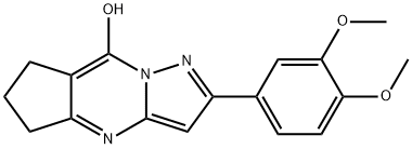 5H-Cyclopenta[d]pyrazolo[1,5-a]pyrimidin-8-ol,2-(3,4-dimethoxyphenyl)-6,7-dihydro-(9CI) Struktur