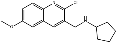 3-Quinolinemethanamine,2-chloro-N-cyclopentyl-6-methoxy-(9CI) Struktur