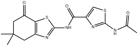 4-Thiazolecarboxamide,2-(acetylamino)-N-(4,5,6,7-tetrahydro-5,5-dimethyl-7-oxo-2-benzothiazolyl)-(9CI) Struktur