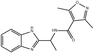 4-Isoxazolecarboxamide,N-[1-(1H-benzimidazol-2-yl)ethyl]-3,5-dimethyl-(9CI) Struktur