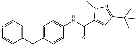 1H-Pyrazole-5-carboxamide,3-(1,1-dimethylethyl)-1-methyl-N-[4-(4-pyridinylmethyl)phenyl]-(9CI) Struktur