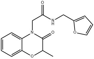 4H-1,4-Benzoxazine-4-acetamide,N-(2-furanylmethyl)-2,3-dihydro-2-methyl-3-oxo-(9CI) Struktur