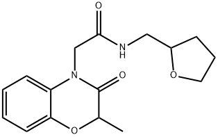 4H-1,4-Benzoxazine-4-acetamide,2,3-dihydro-2-methyl-3-oxo-N-[(tetrahydro-2-furanyl)methyl]-(9CI) Struktur