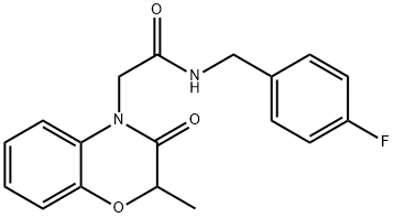 4H-1,4-Benzoxazine-4-acetamide,N-[(4-fluorophenyl)methyl]-2,3-dihydro-2-methyl-3-oxo-(9CI) Struktur