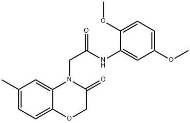 4H-1,4-Benzoxazine-4-acetamide,N-(2,5-dimethoxyphenyl)-2,3-dihydro-6-methyl-3-oxo-(9CI) Struktur