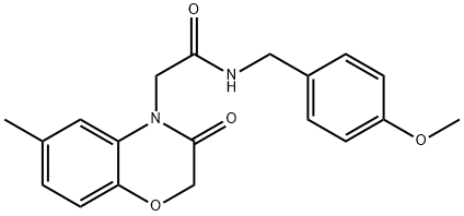 4H-1,4-Benzoxazine-4-acetamide,2,3-dihydro-N-[(4-methoxyphenyl)methyl]-6-methyl-3-oxo-(9CI) Struktur