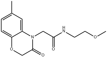 4H-1,4-Benzoxazine-4-acetamide,2,3-dihydro-N-(2-methoxyethyl)-6-methyl-3-oxo-(9CI) Struktur