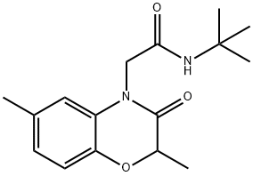 4H-1,4-Benzoxazine-4-acetamide,N-(1,1-dimethylethyl)-2,3-dihydro-2,6-dimethyl-3-oxo-(9CI) Struktur