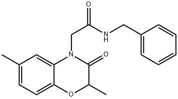 4H-1,4-Benzoxazine-4-acetamide,2,3-dihydro-2,6-dimethyl-3-oxo-N-(phenylmethyl)-(9CI) Struktur