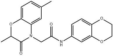 4H-1,4-Benzoxazine-4-acetamide,N-(2,3-dihydro-1,4-benzodioxin-6-yl)-2,3-dihydro-2,6-dimethyl-3-oxo-(9CI) Struktur