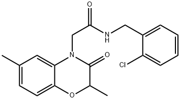 4H-1,4-Benzoxazine-4-acetamide,N-[(2-chlorophenyl)methyl]-2,3-dihydro-2,6-dimethyl-3-oxo-(9CI) Struktur