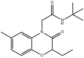 4H-1,4-Benzoxazine-4-acetamide,N-(1,1-dimethylethyl)-2-ethyl-2,3-dihydro-6-methyl-3-oxo-(9CI) Struktur