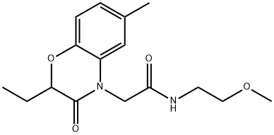 4H-1,4-Benzoxazine-4-acetamide,2-ethyl-2,3-dihydro-N-(2-methoxyethyl)-6-methyl-3-oxo-(9CI) Struktur