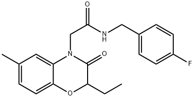 4H-1,4-Benzoxazine-4-acetamide,2-ethyl-N-[(4-fluorophenyl)methyl]-2,3-dihydro-6-methyl-3-oxo-(9CI) Struktur