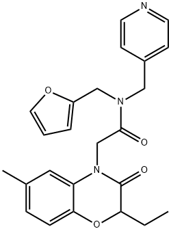 4H-1,4-Benzoxazine-4-acetamide,2-ethyl-N-(2-furanylmethyl)-2,3-dihydro-6-methyl-3-oxo-N-(4-pyridinylmethyl)-(9CI) Struktur