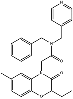 4H-1,4-Benzoxazine-4-acetamide,2-ethyl-2,3-dihydro-6-methyl-3-oxo-N-(phenylmethyl)-N-(4-pyridinylmethyl)-(9CI) Struktur