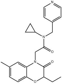 4H-1,4-Benzoxazine-4-acetamide,N-cyclopropyl-2-ethyl-2,3-dihydro-6-methyl-3-oxo-N-(4-pyridinylmethyl)-(9CI) Struktur