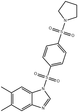 1H-Benzimidazole,5,6-dimethyl-1-[[4-(1-pyrrolidinylsulfonyl)phenyl]sulfonyl]-(9CI) Struktur