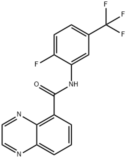 5-Quinoxalinecarboxamide,N-[2-fluoro-5-(trifluoromethyl)phenyl]-(9CI) Struktur