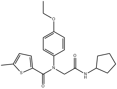 2-Thiophenecarboxamide,N-[2-(cyclopentylamino)-2-oxoethyl]-N-(4-ethoxyphenyl)-5-methyl-(9CI) Struktur