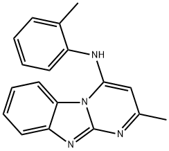 Pyrimido[1,2-a]benzimidazol-4-amine, 2-methyl-N-(2-methylphenyl)- (9CI) Struktur