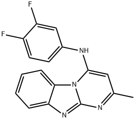 Pyrimido[1,2-a]benzimidazol-4-amine, N-(3,4-difluorophenyl)-2-methyl- (9CI) Struktur