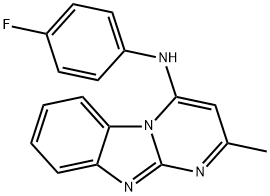 Pyrimido[1,2-a]benzimidazol-4-amine, N-(4-fluorophenyl)-2-methyl- (9CI) Struktur