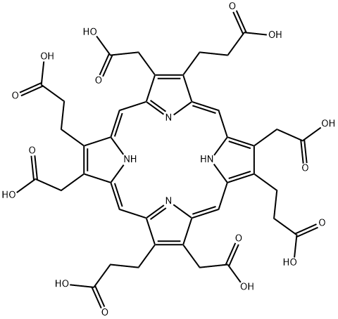 3-[7,12,17-tris-(2-carboxy-ethyl)-3,8,13,18-tetrakis-carboxymethyl-22,24-dihydro-porphin-2-yl]-propionic acid