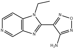 1,2,5-Oxadiazol-3-amine,4-(1-ethyl-1H-imidazo[4,5-c]pyridin-2-yl)-(9CI) Struktur