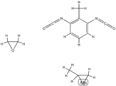 Oxirane, methyl-, polymer with 1,3-diisocyanato-2-methylbenzene and oxirane Struktur