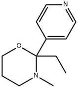 2H-1,3-Oxazine,2-ethyltetrahydro-3-methyl-2-(4-pyridinyl)-(9CI) Struktur