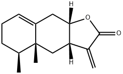 (3aS)-3aβ,4,4a,5,6,7,9,9aβ-Octahydro-4aβ,5β-dimethyl-3-methylenenaphtho[2,3-b]furan-2(3H)-one Struktur