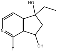 5H-Cyclopenta[c]pyridine-5,7-diol,5-ethyl-1-fluoro-6,7-dihydro-(9CI) Struktur