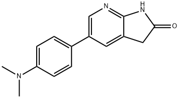 5-(4-(diMethylaMino)phenyl)-1H-pyrrolo[2,3-b]pyridin-2(3H)-one Struktur