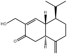 (4aS)-4aβ,5,6,7,8,8aα-Hexahydro-3-hydroxymethyl-5β-isopropyl-8-methylenenaphthalen-2(1H)-one Struktur