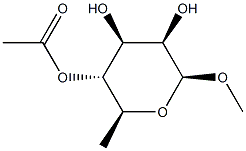 ba-L-Mannopyranoside, methyl 6-deoxy-, 4-acetate (9CI) Struktur