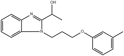 1-{1-[3-(3-methylphenoxy)propyl]-1H-benzimidazol-2-yl}ethanol Struktur