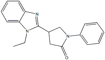 4-(1-ethyl-1H-benzimidazol-2-yl)-1-phenyl-2-pyrrolidinone Struktur