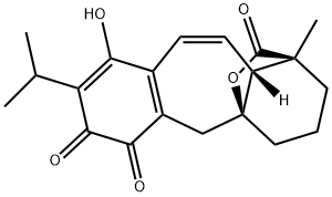 (3S)-3aβ,10-Dihydro-6-hydroxy-3-methyl-7-isopropyl-3β,10aβ-propano-10aH-benzo[5,6]cyclohepta[1,2-b]furan-2,8,9(3H)-trione Struktur