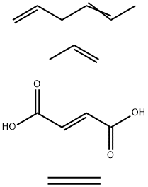 2-Butenedioic acid (E)-, polymer with ethene, 1,4-hexadiene and 1-propene Struktur